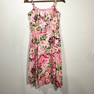 Talbots Springtime floral dress sz 2